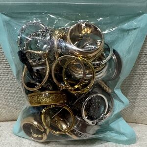 Mixed Lot of Gold & Silver Fashion Rings  At least 25 Rings
